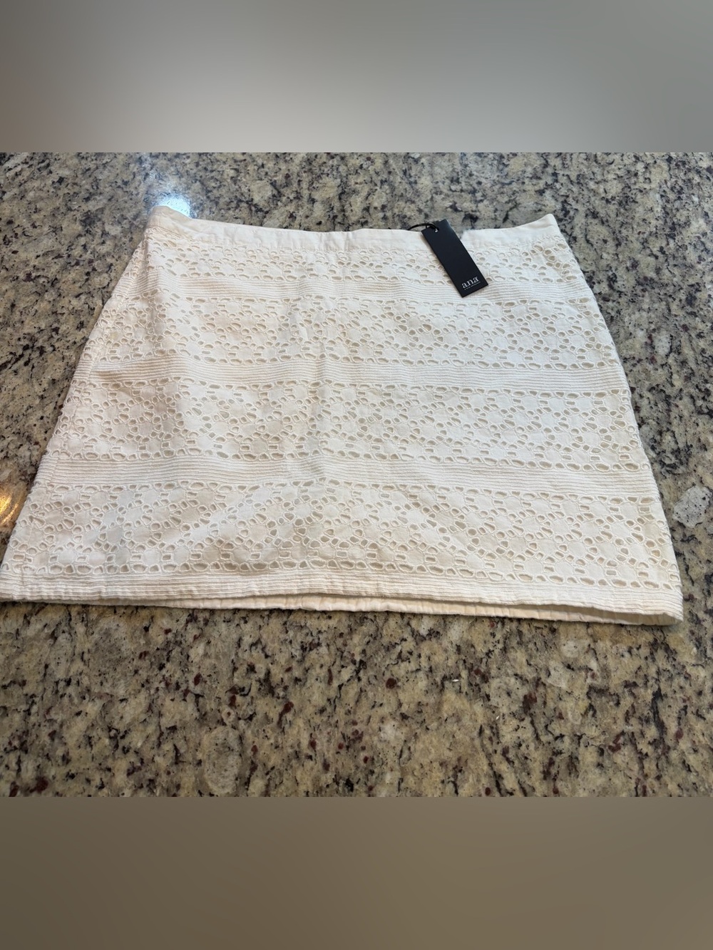 a.n.a White Eyelet Mini Skirt